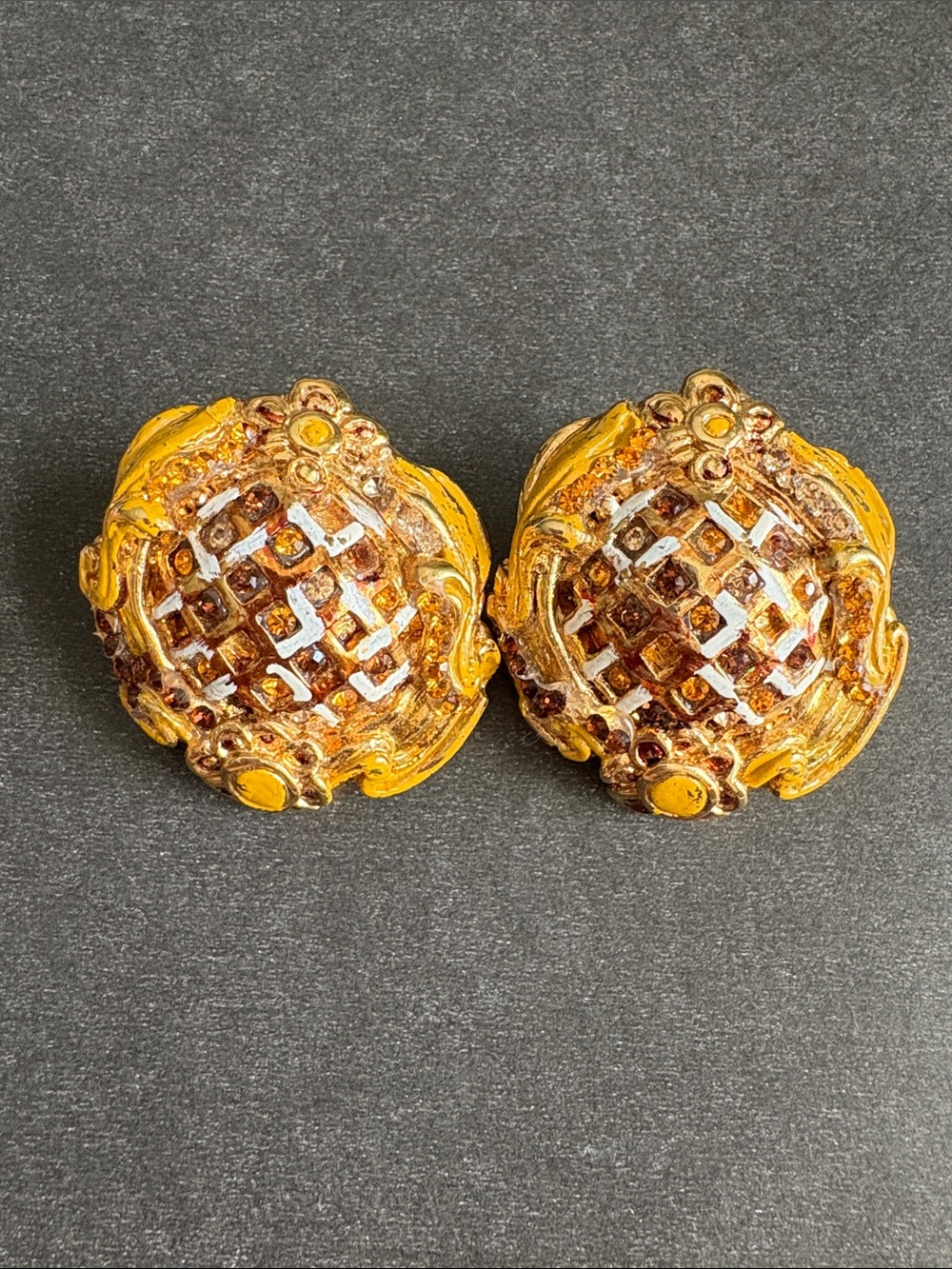 JACKY DE G authentic French gold earrings. EXTREMELY RARE